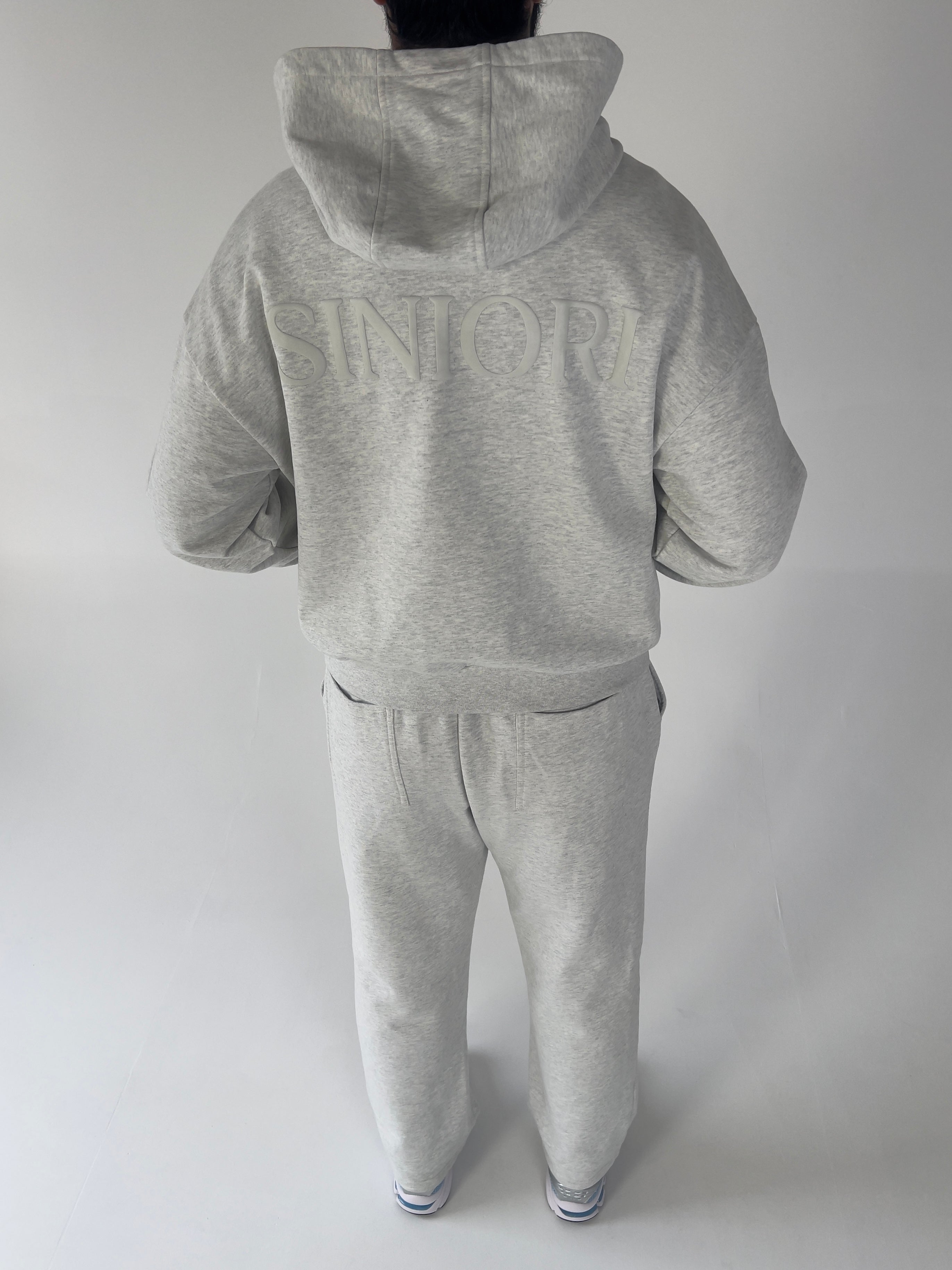 SINIORI CLOUD ZIP UP HOODIE - SOFT MARL GREY