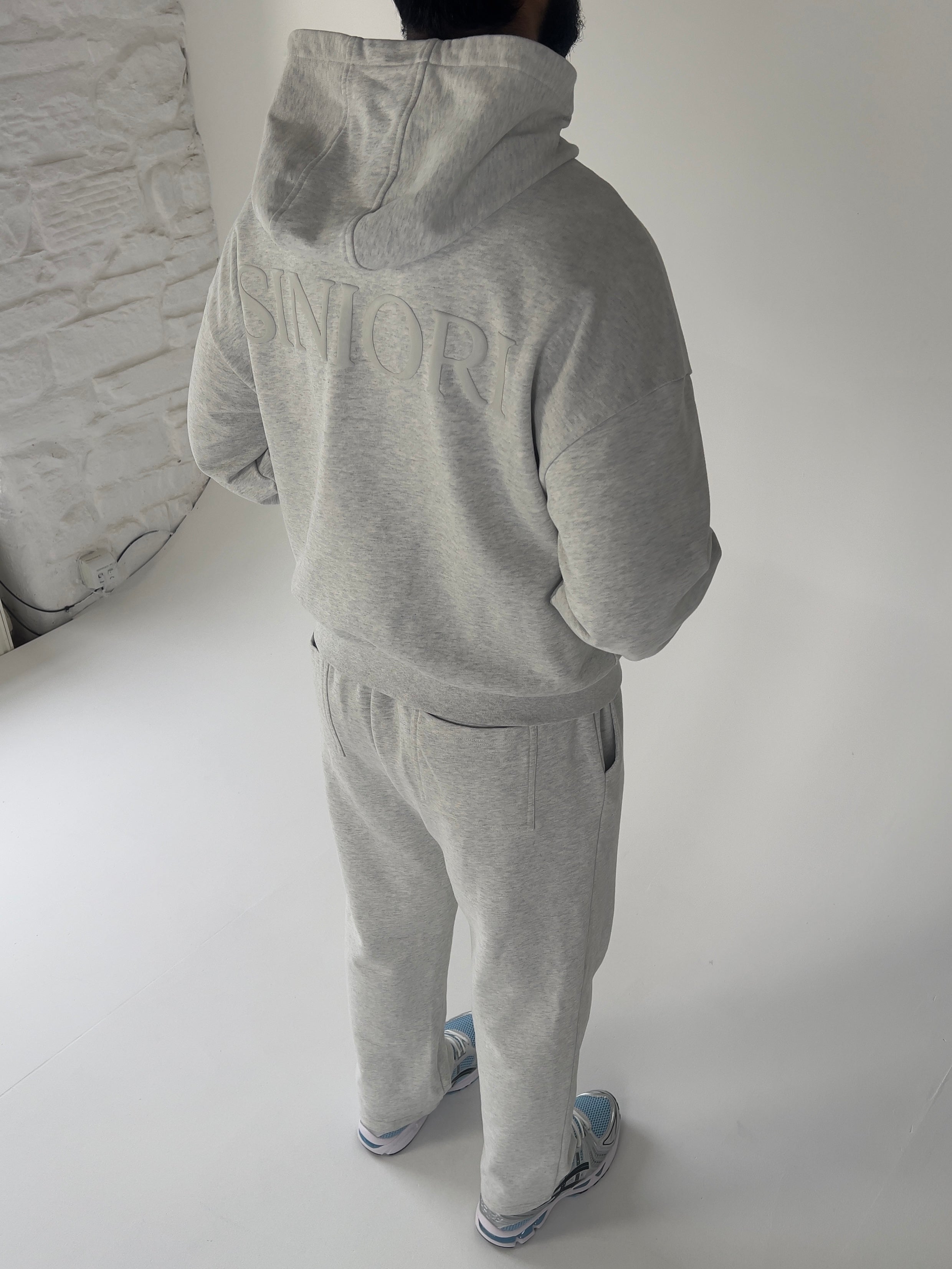 SINIORI CLOUD ZIP UP HOODIE - SOFT MARL GREY