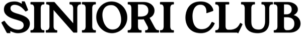 Black text 'SINIORI CLUB' on a white background